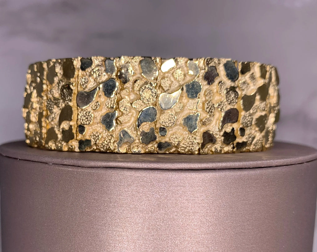 14K Yellow Gold Nugget Bracelet - 14K Yellow Gold | Greco Jewelers
