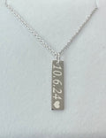 Sterling Silver Vertical Bar Pendant