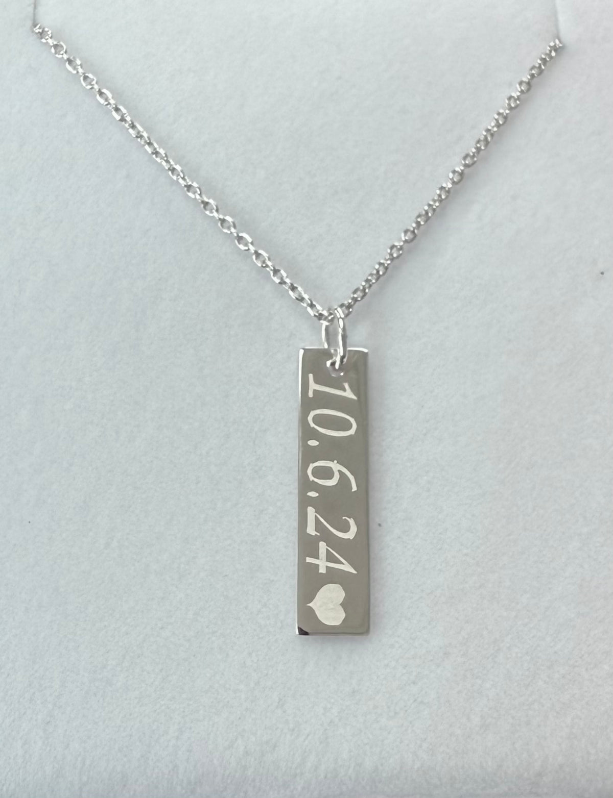 Sterling Silver Vertical Bar Pendant
