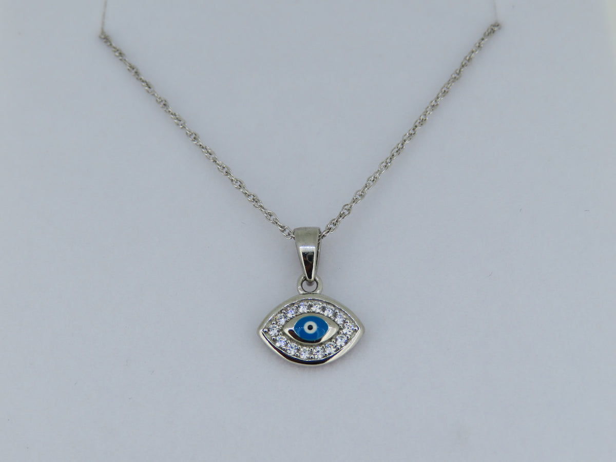 Sterling Silver Evil Eye Necklace