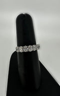 18K White Gold 7 Oval Diamond Ring - 18K White Gold | Greco Jewelers