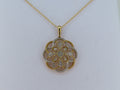 14K Gold Two-Toned Diamond Filigree Necklace