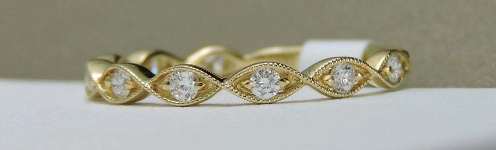 14K Yellow Gold Diamond Band - 14K Yellow Gold | Greco Jewelers