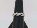 14K White Gold Diamond Braided Band