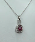14K White Gold Ruby and Diamond Necklace - 14K White Gold | Greco Jewelers