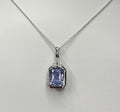 14K White Gold Tanzanite and Diamonds Necklace - 14K White Gold | Greco Jewelers