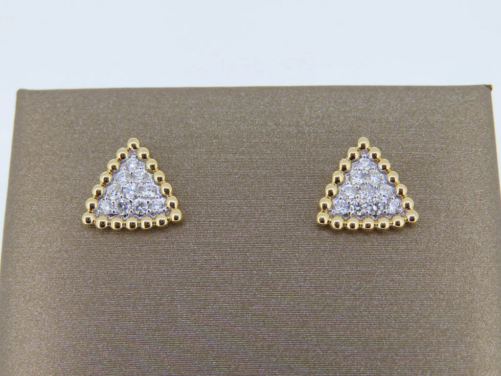 Triangle cluster earrings | Greco Jewelers