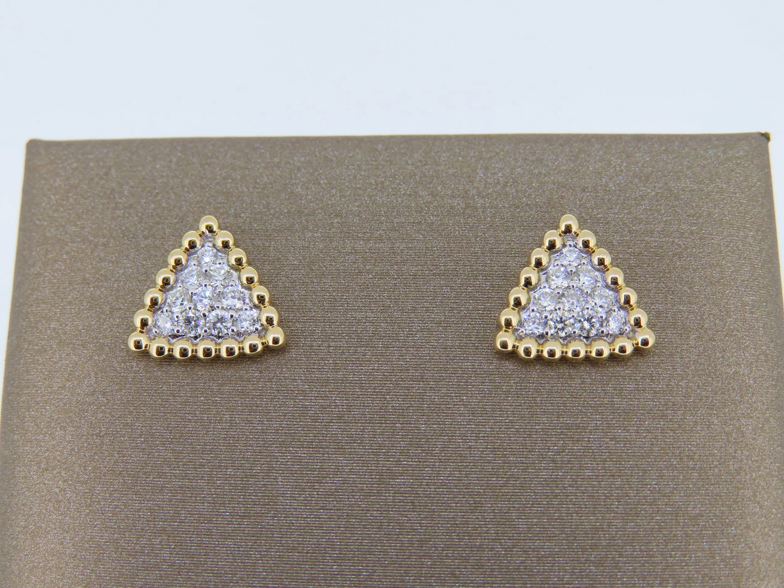 Triangle cluster earrings | Greco Jewelers