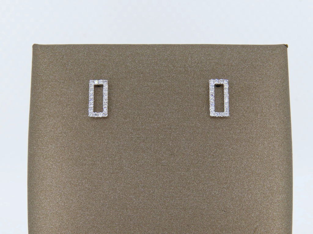 Rectangle Diamond earrings | Greco Jewelers