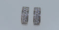Oval diamond cluster hoops - hoop earrings | Greco Jewelers