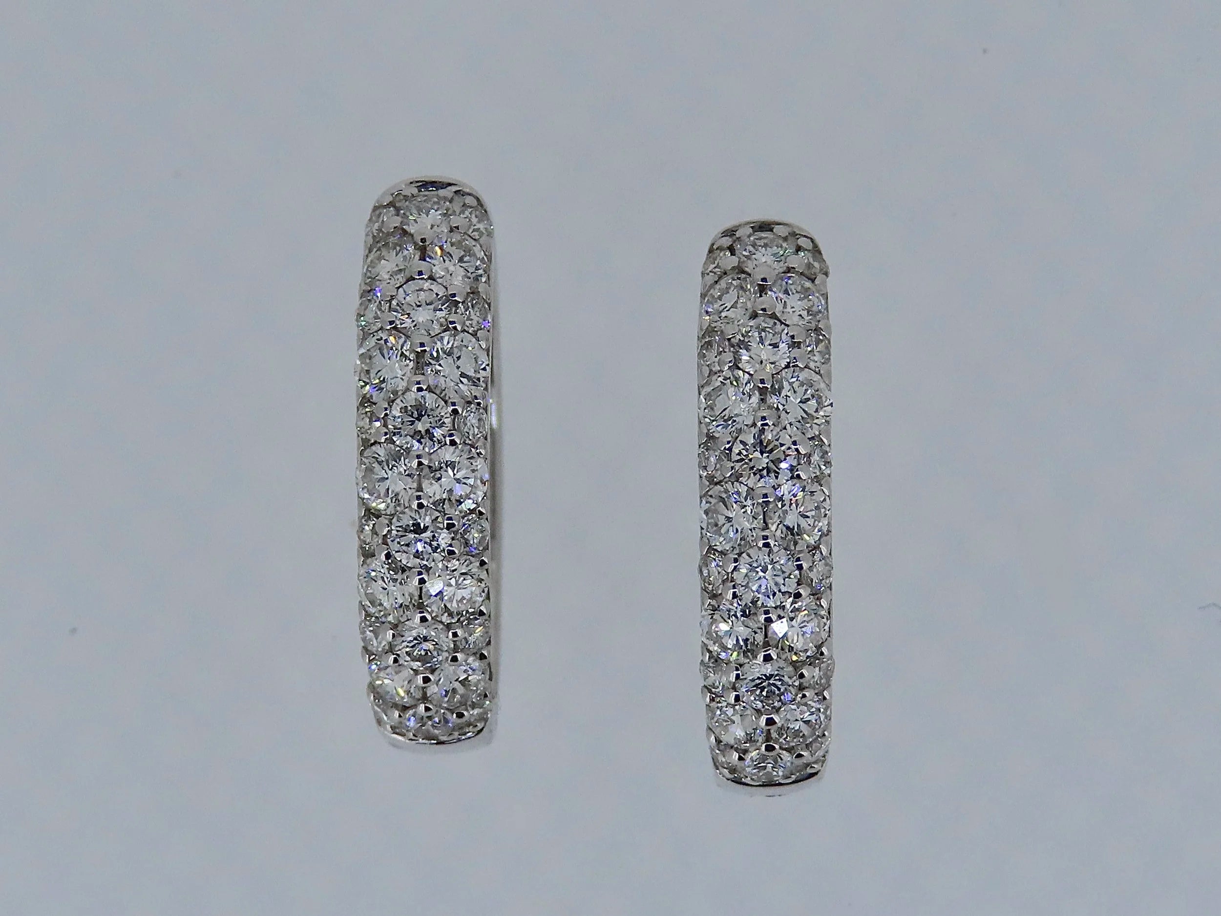 Pave Diamond Hoop Earrings | Greco Jewelers - styled view