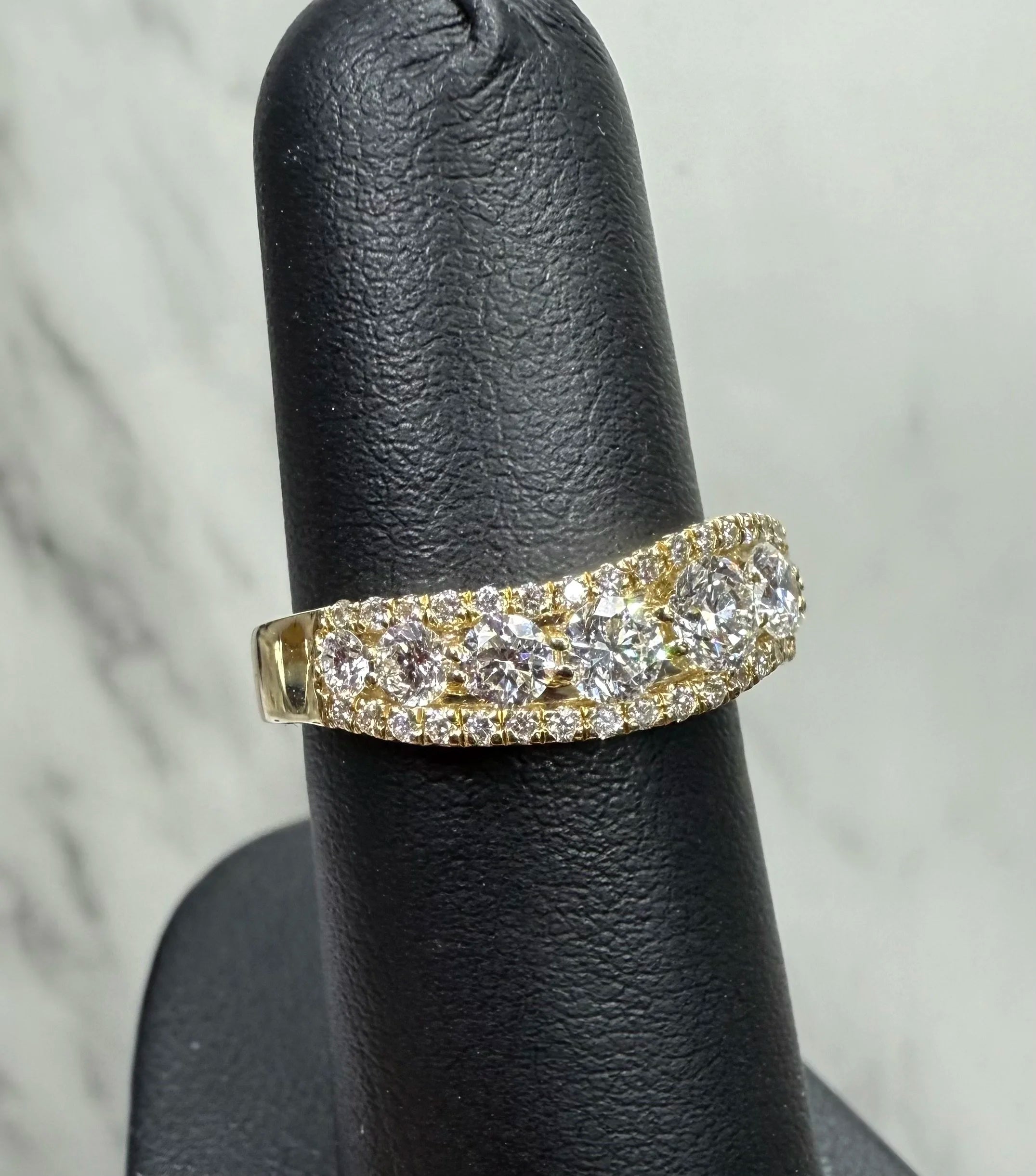 14K Yellow Gold Natural Diamond Ring - 14K Yellow Gold | Greco Jewelers - alternate angle