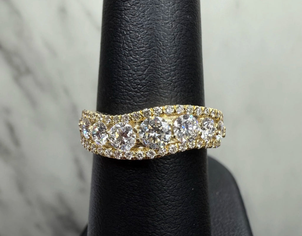 14K Yellow Gold Natural Diamond Ring - 14K Yellow Gold | Greco Jewelers - styled view