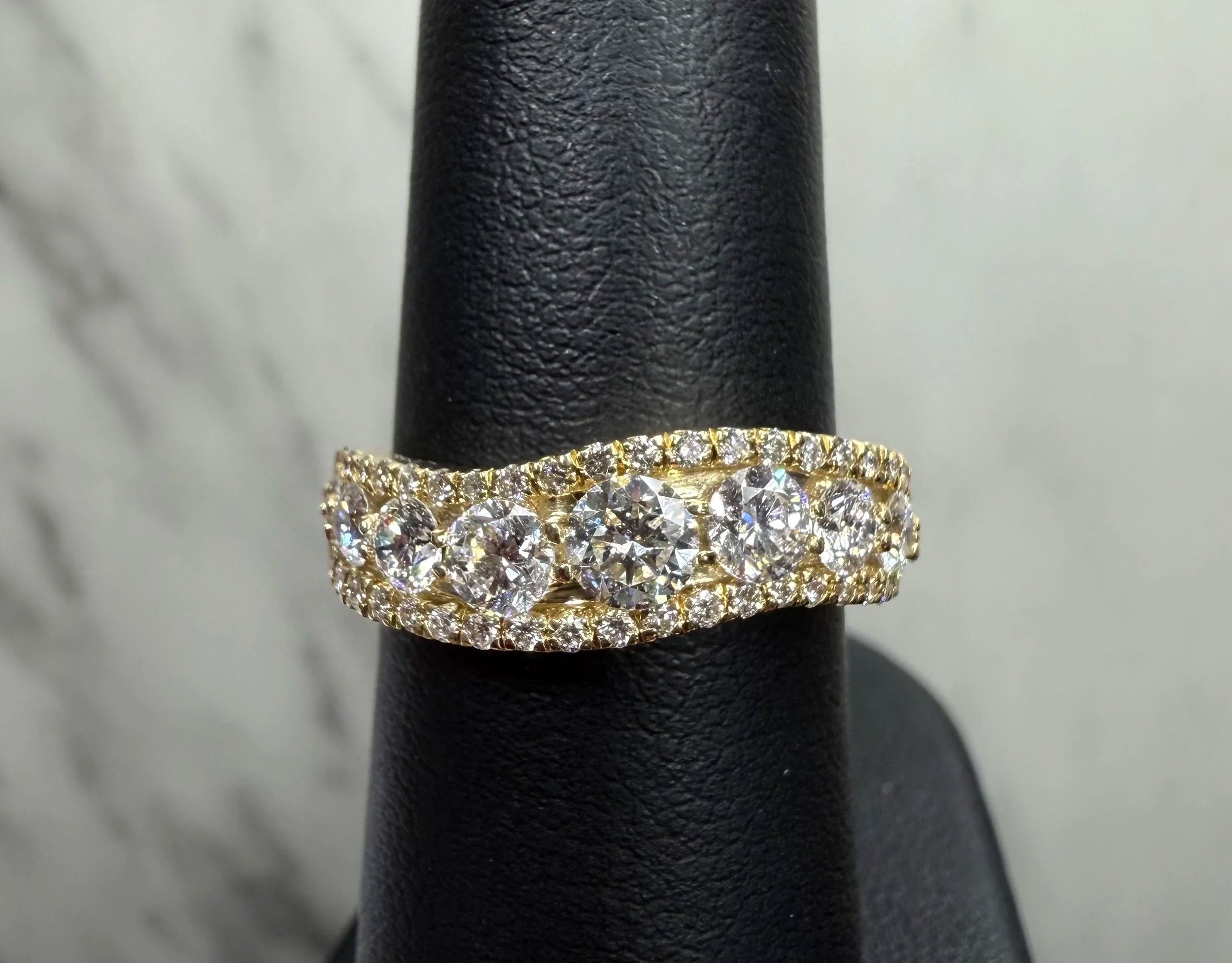 14K Yellow Gold Natural Diamond Ring - 14K Yellow Gold | Greco Jewelers - styled view
