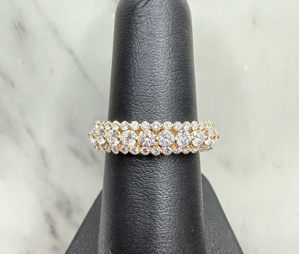 14K Yellow Gold Diamond Ring - 14K Yellow Gold | Greco Jewelers - detail view