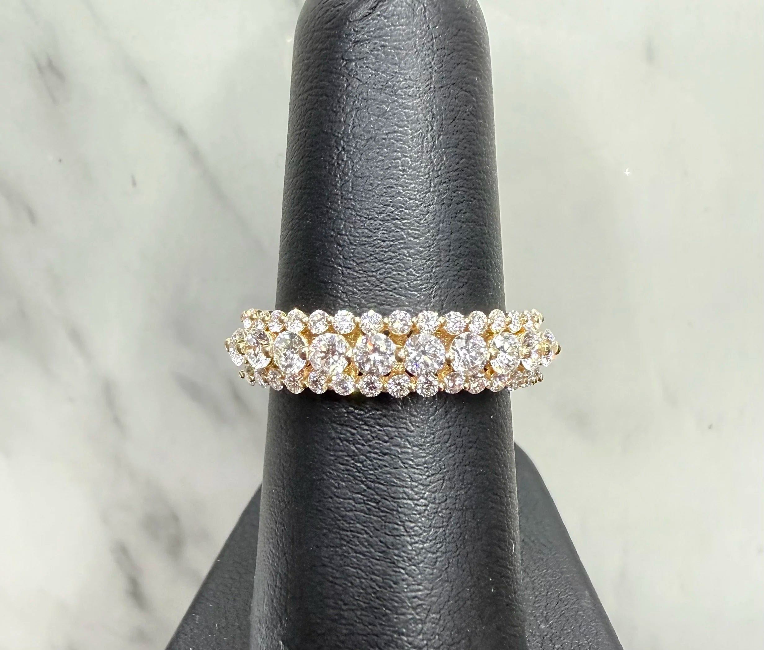 14K Yellow Gold Diamond Ring - 14K Yellow Gold | Greco Jewelers - detail view