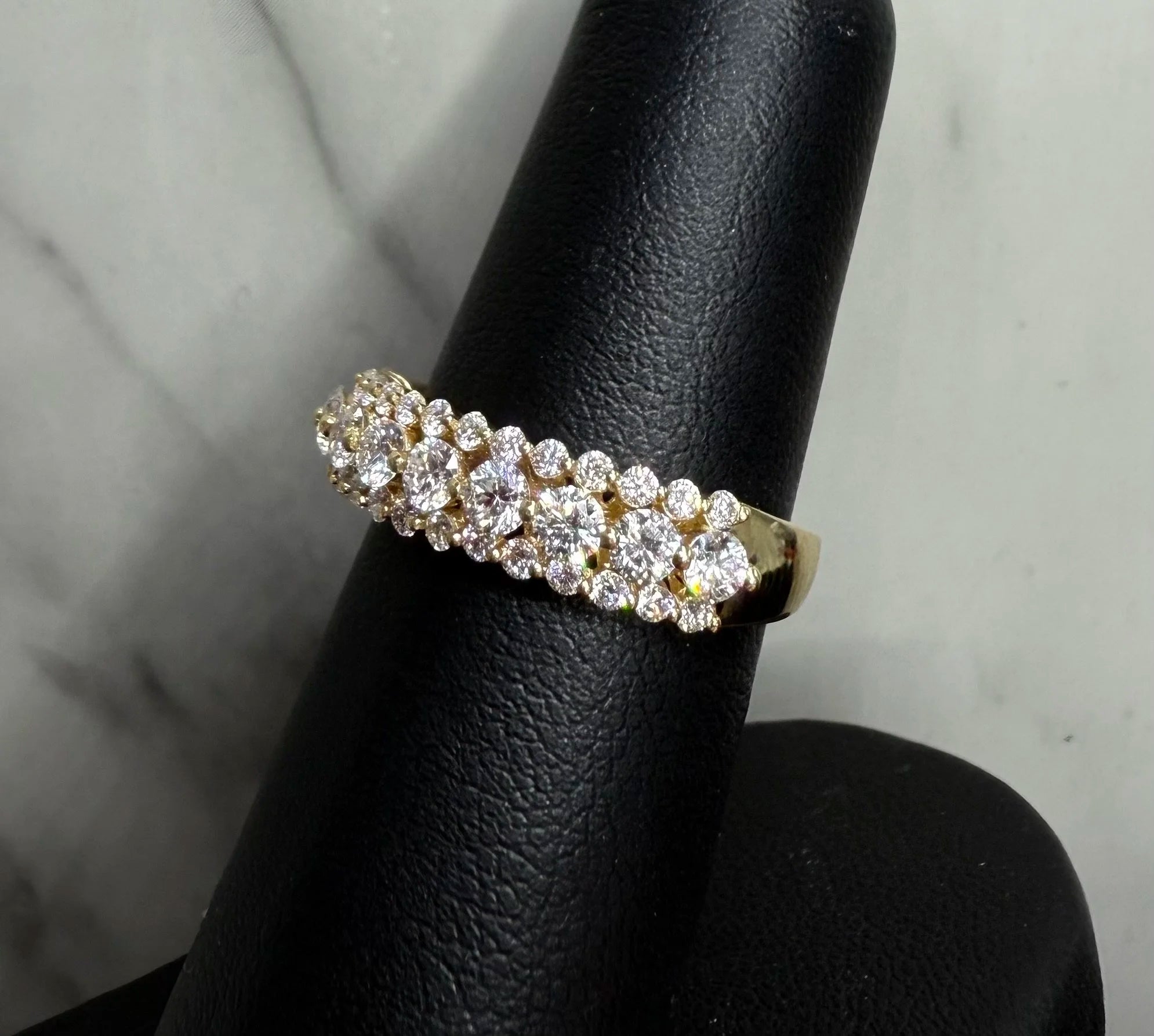 14K Yellow Gold Diamond Ring - 14K Yellow Gold | Greco Jewelers - close-up