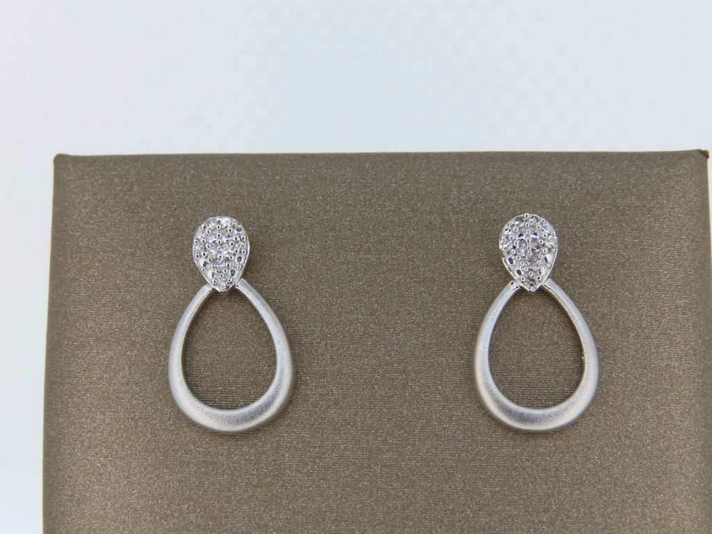 Sterling Silver Freeform Earrings - Sterling Silver | Greco Jewelers - alternate angle