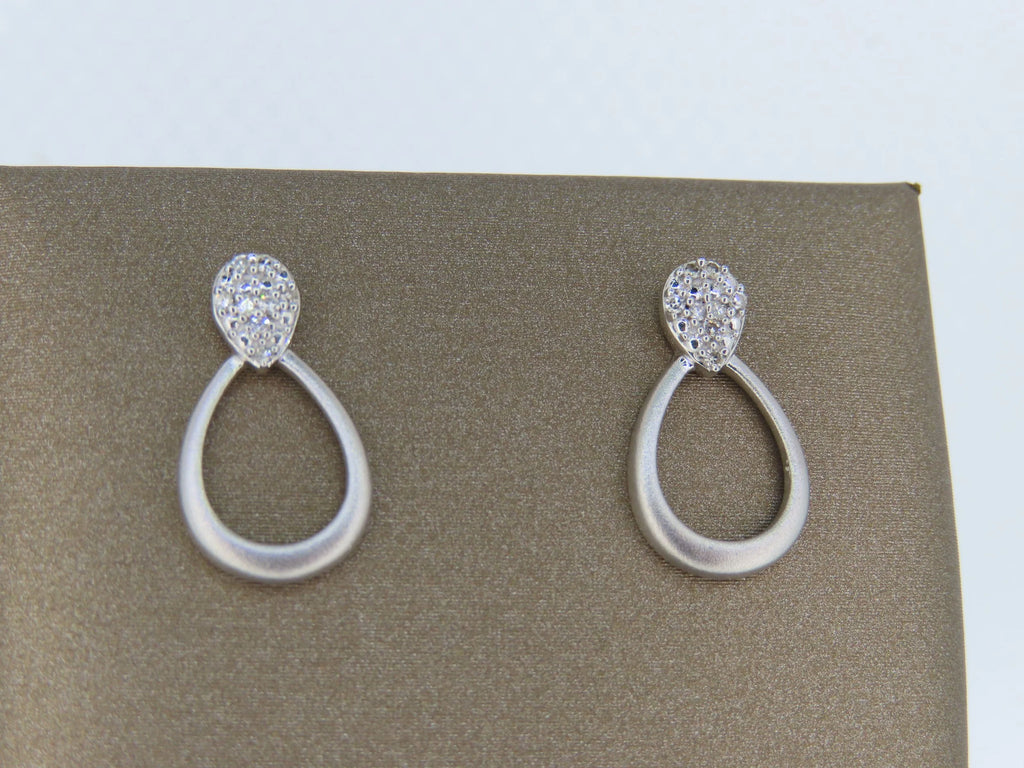Sterling Silver Freeform Earrings - Sterling Silver | Greco Jewelers - detail view