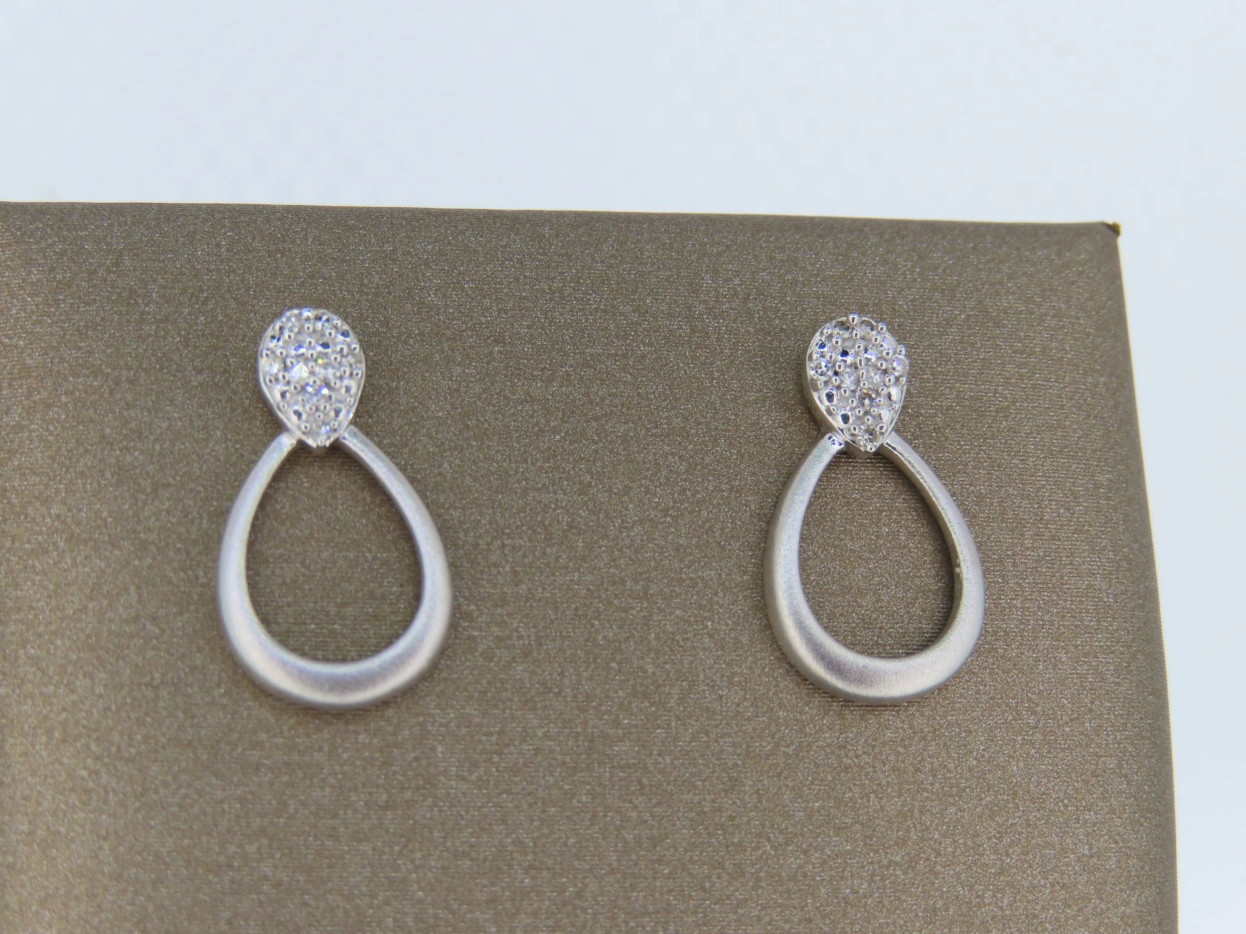 Sterling Silver Freeform Earrings - Sterling Silver | Greco Jewelers - detail view