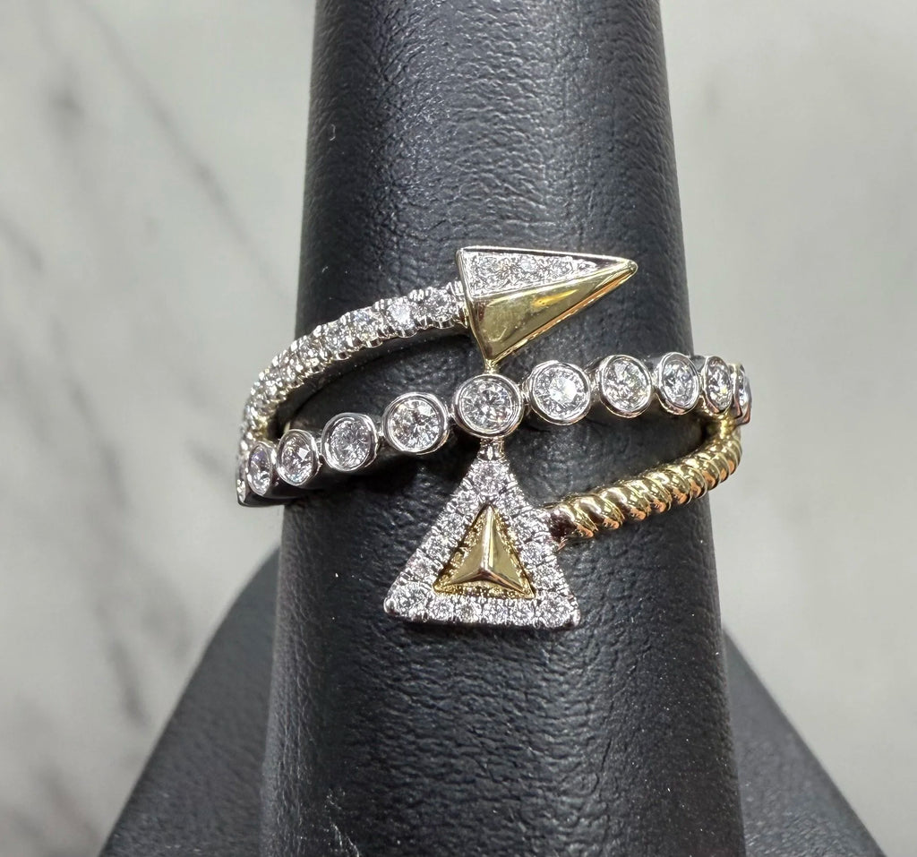 14K White and Yellow Gold Two Toned Ring - 14K White and Yellow Gold | Greco Jewelers