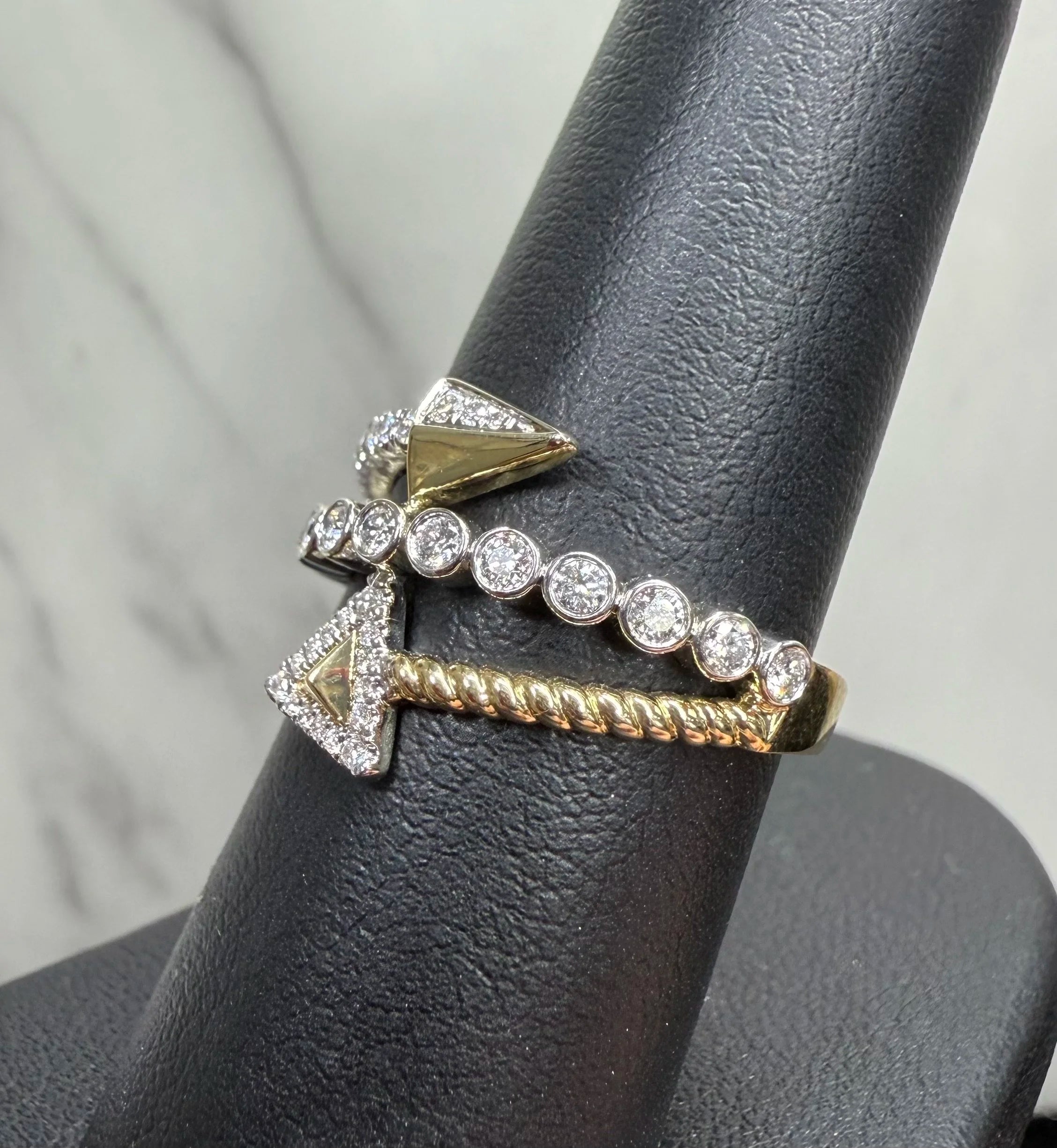 14K White and Yellow Gold Two Toned Ring - 14K White and Yellow Gold | Greco Jewelers - alternate angle