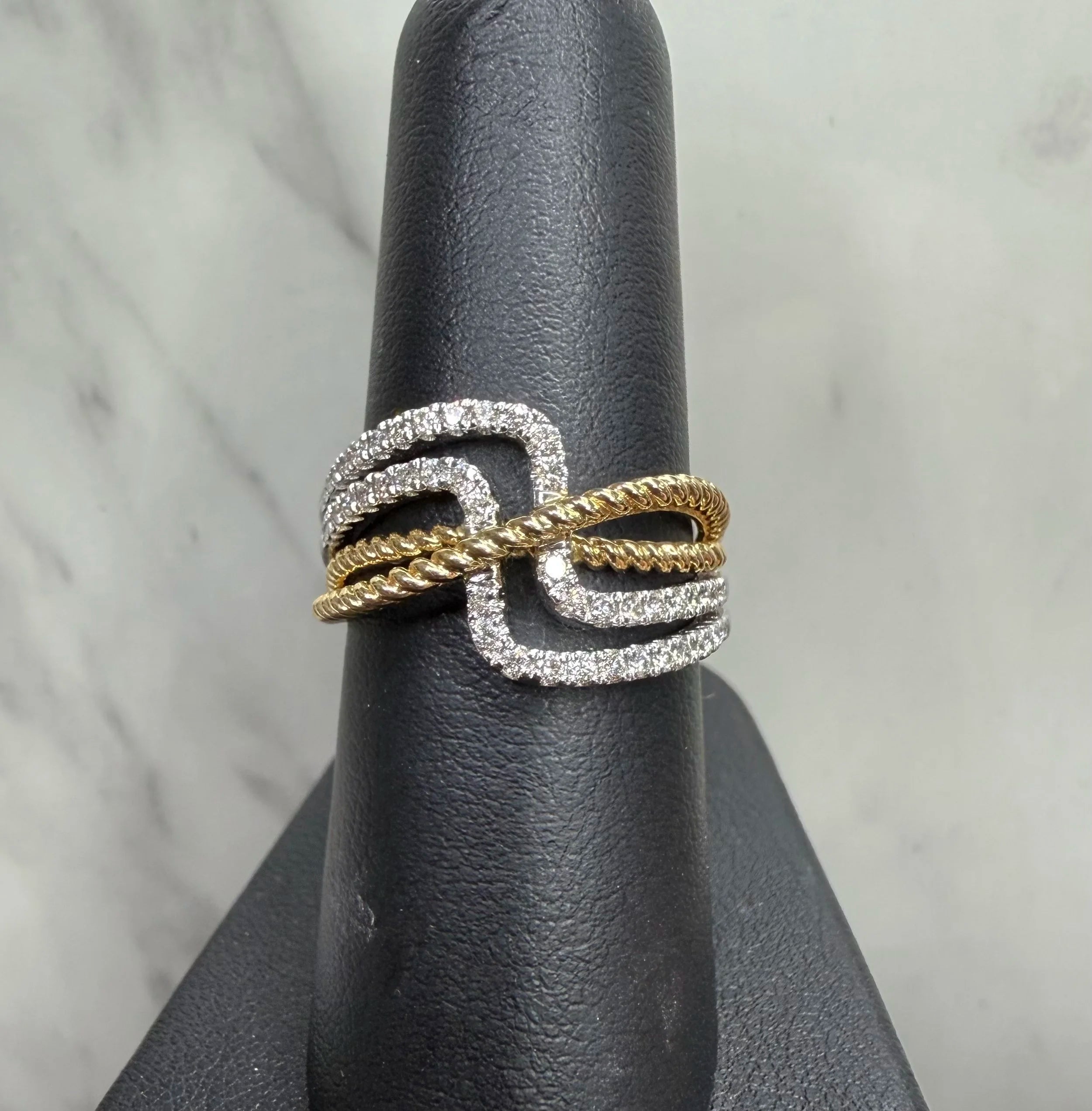 14K White and Yellow Gold Two Toned Ring - 14K White and Yellow Gold | Greco Jewelers