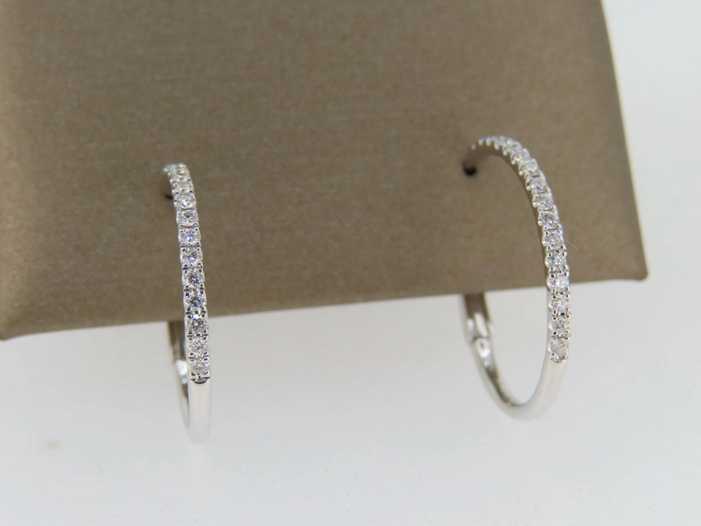 Diamond Hoop Earrings | Greco Jewelers - styled view
