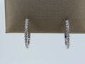 Diamond Oval Hoops - hoop earrings | Greco Jewelers