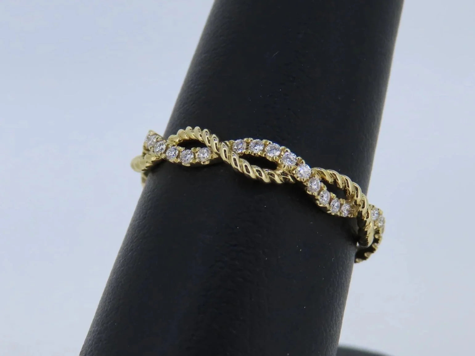 Braided Diamond Band | Greco Jewelers - detail view