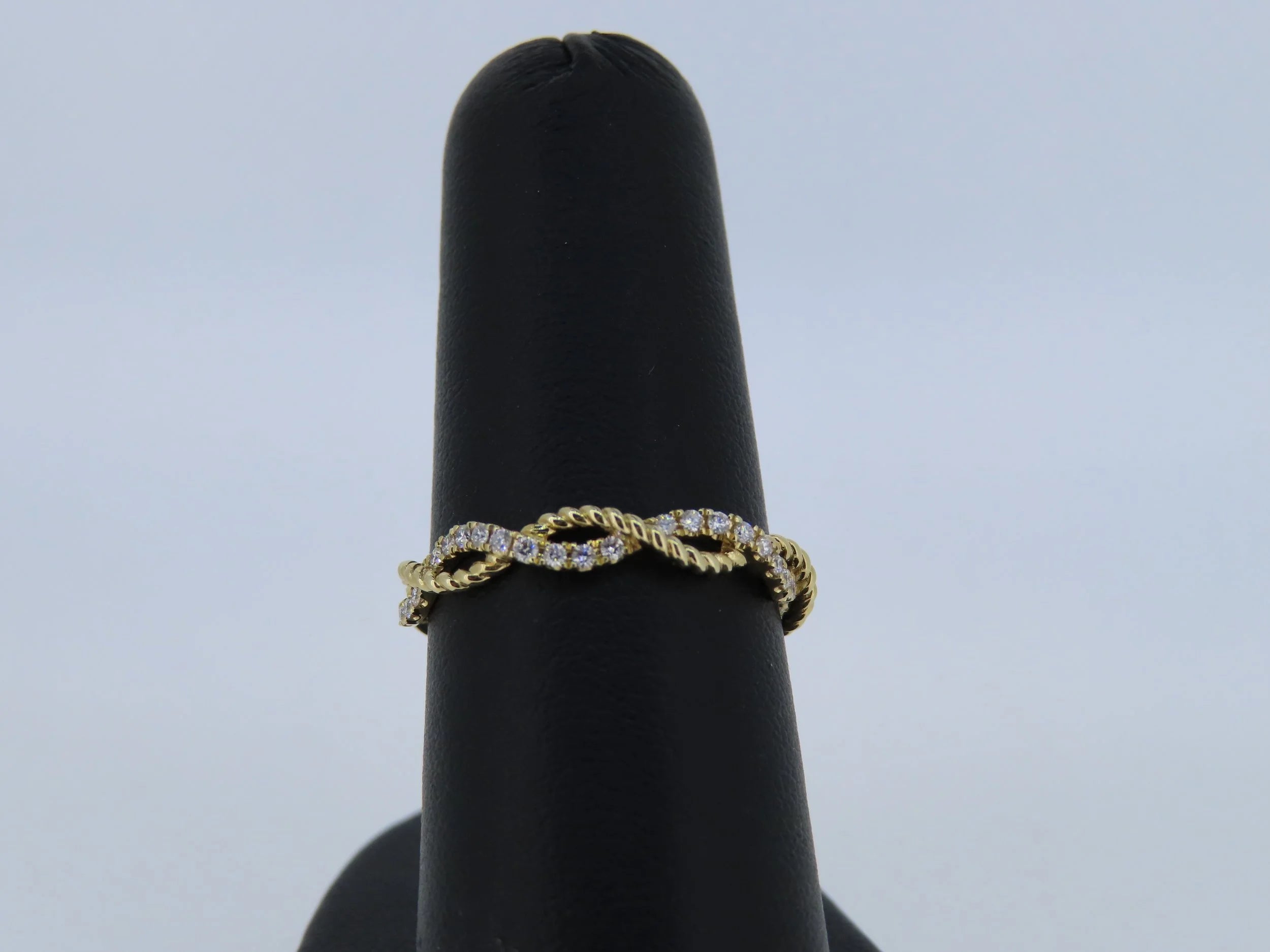 Braided Diamond Band | Greco Jewelers - alternate angle