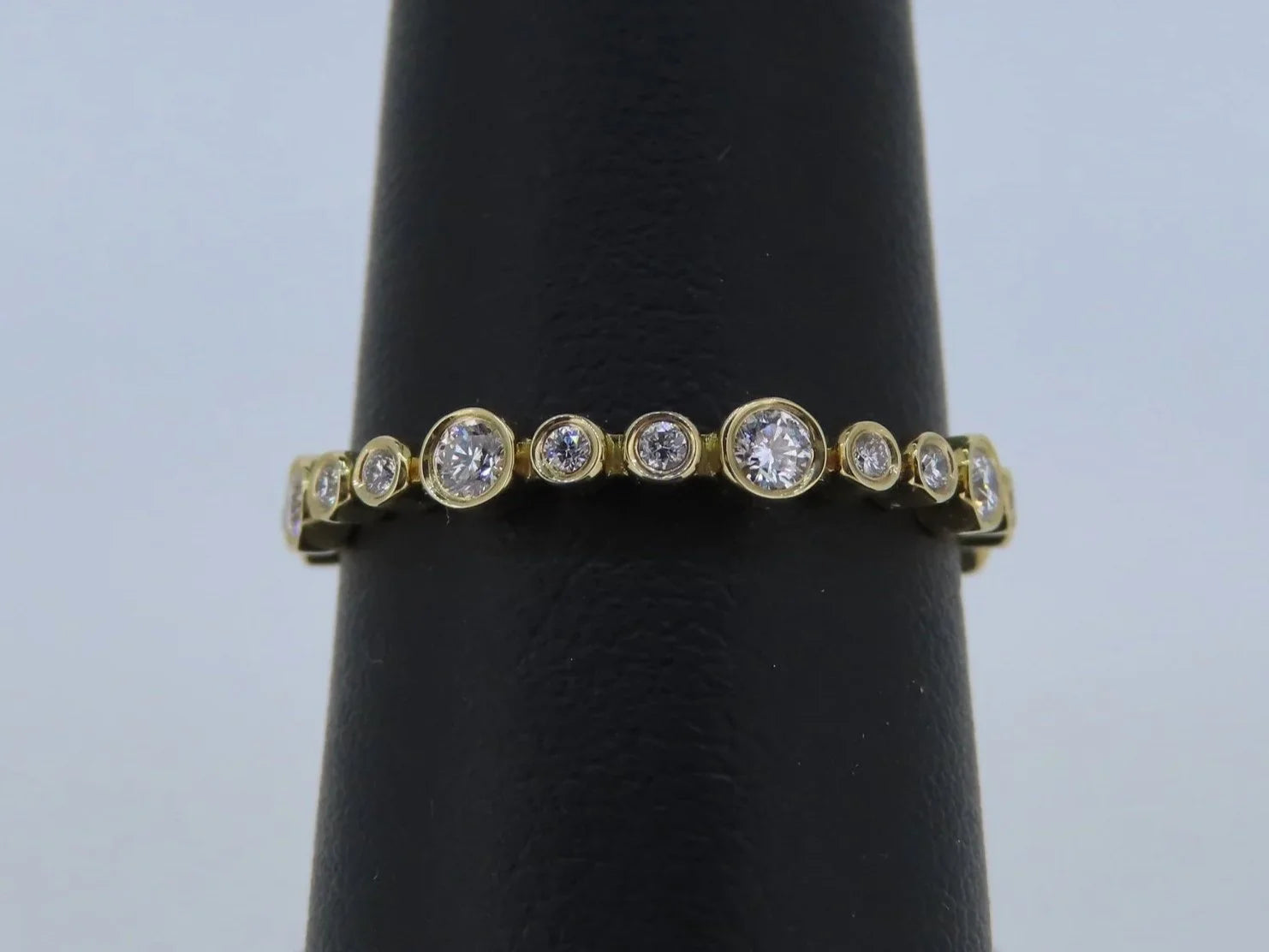 14K Yellow Gold Stackable Diamond Band - 14K Yellow Gold | Greco Jewelers