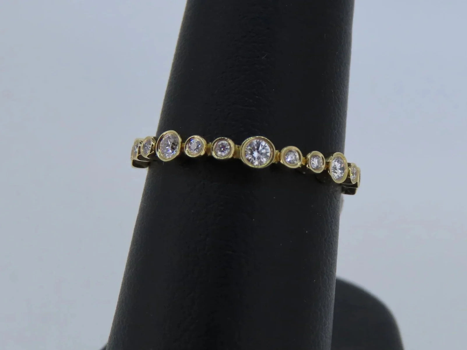 14K Yellow Gold Stackable Diamond Band - 14K Yellow Gold | Greco Jewelers - alternate angle