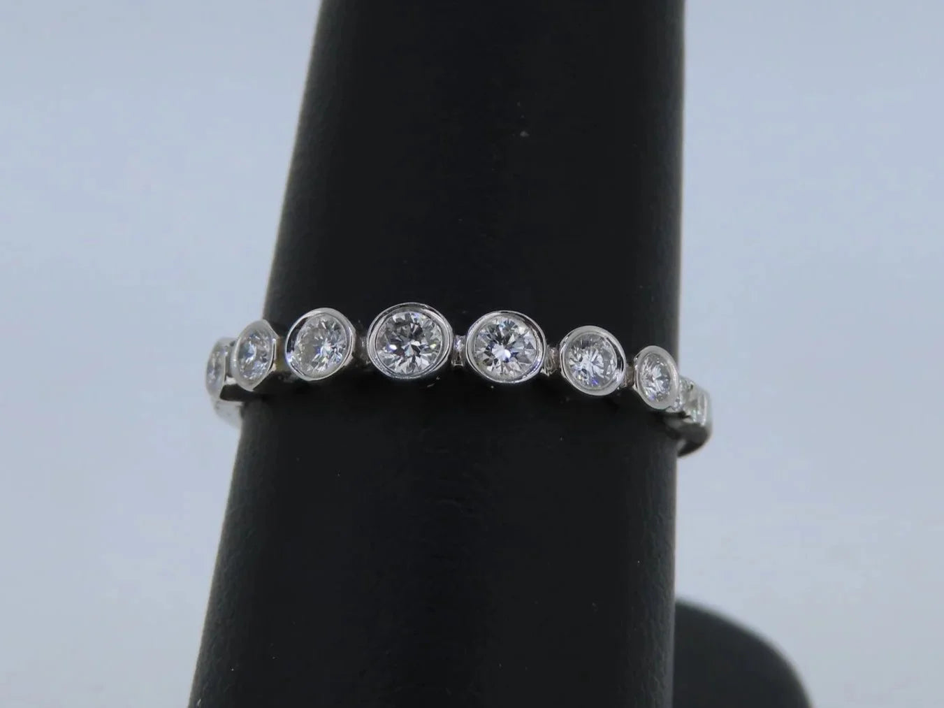 Bezel Diamond Band | Greco Jewelers - alternate angle