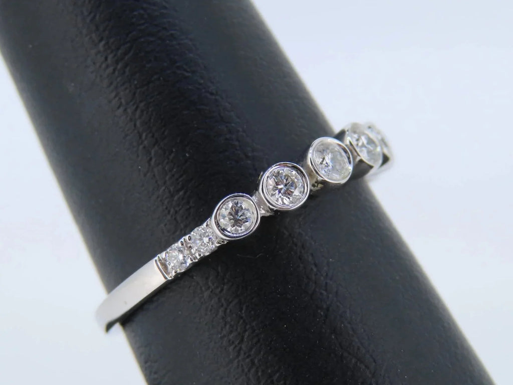 Bezel Diamond Band | Greco Jewelers - detail view