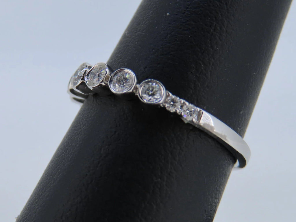 Bezel Diamond Band | Greco Jewelers - close-up