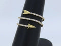 Gold Double Row Arrow Ring | Greco Jewelers