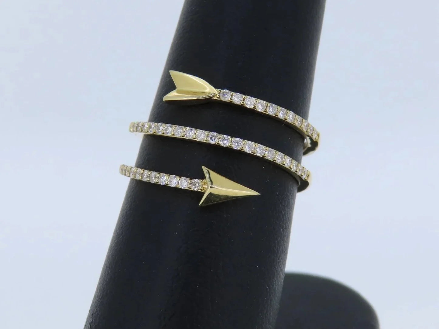 Gold Double Row Arrow Ring | Greco Jewelers