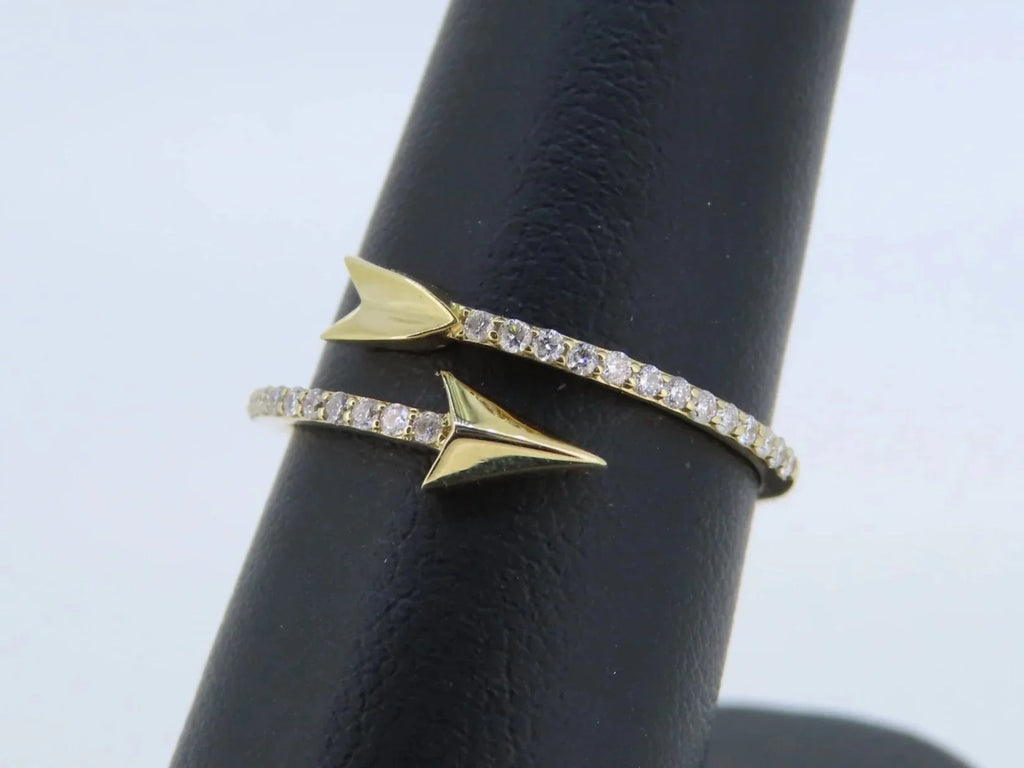 Gold Arrow Ring | Greco Jewelers - detail view
