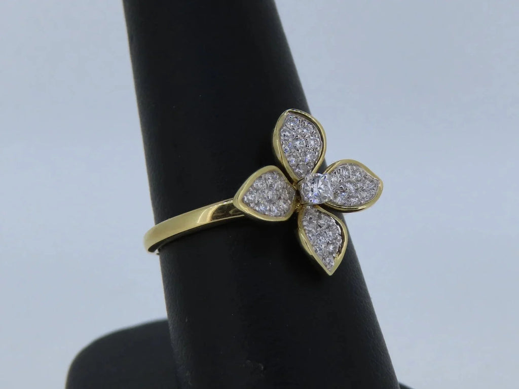 Diamond Flower Ring | Greco Jewelers - alternate angle