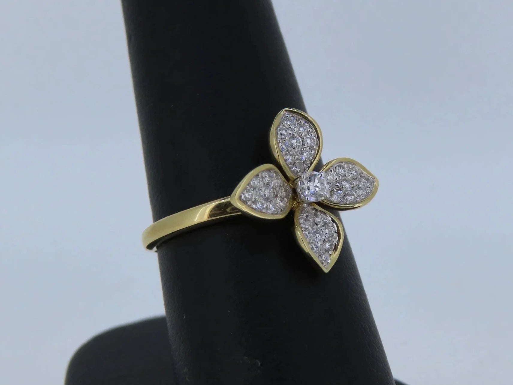 Diamond Flower Ring | Greco Jewelers - alternate angle