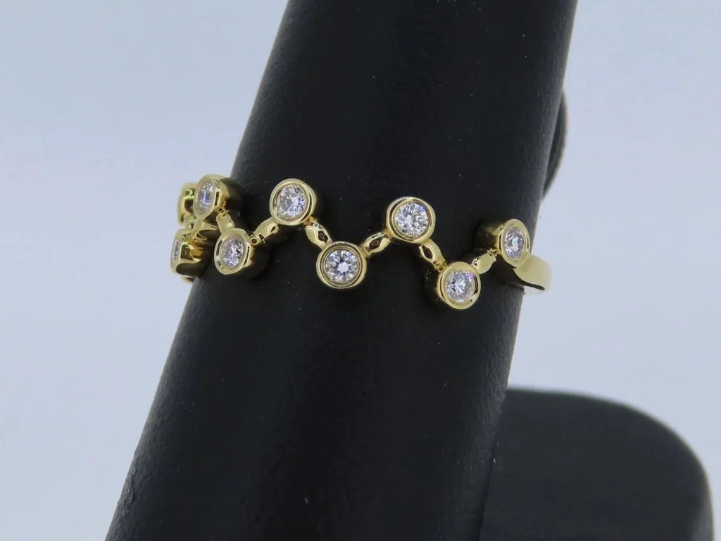 Zig Zag Diamond Ring | Greco Jewelers - alternate angle