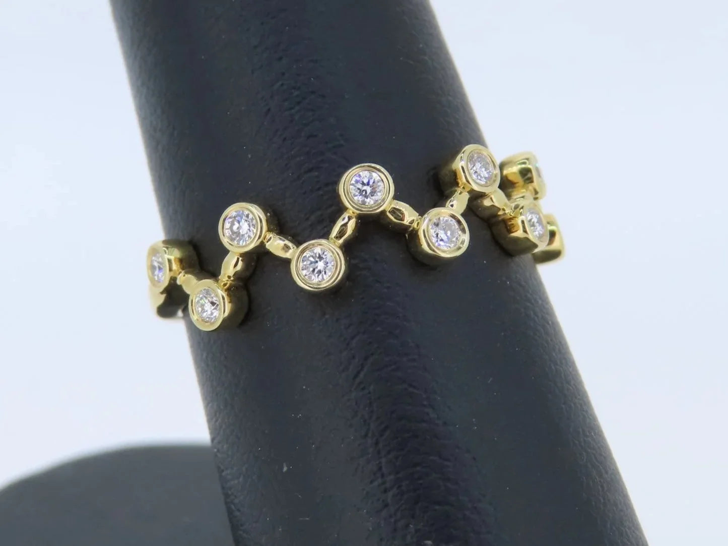 Zig Zag Diamond Ring | Greco Jewelers - detail view