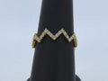 Yellow Gold Zig Zag Diamond Band | Greco Jewelers