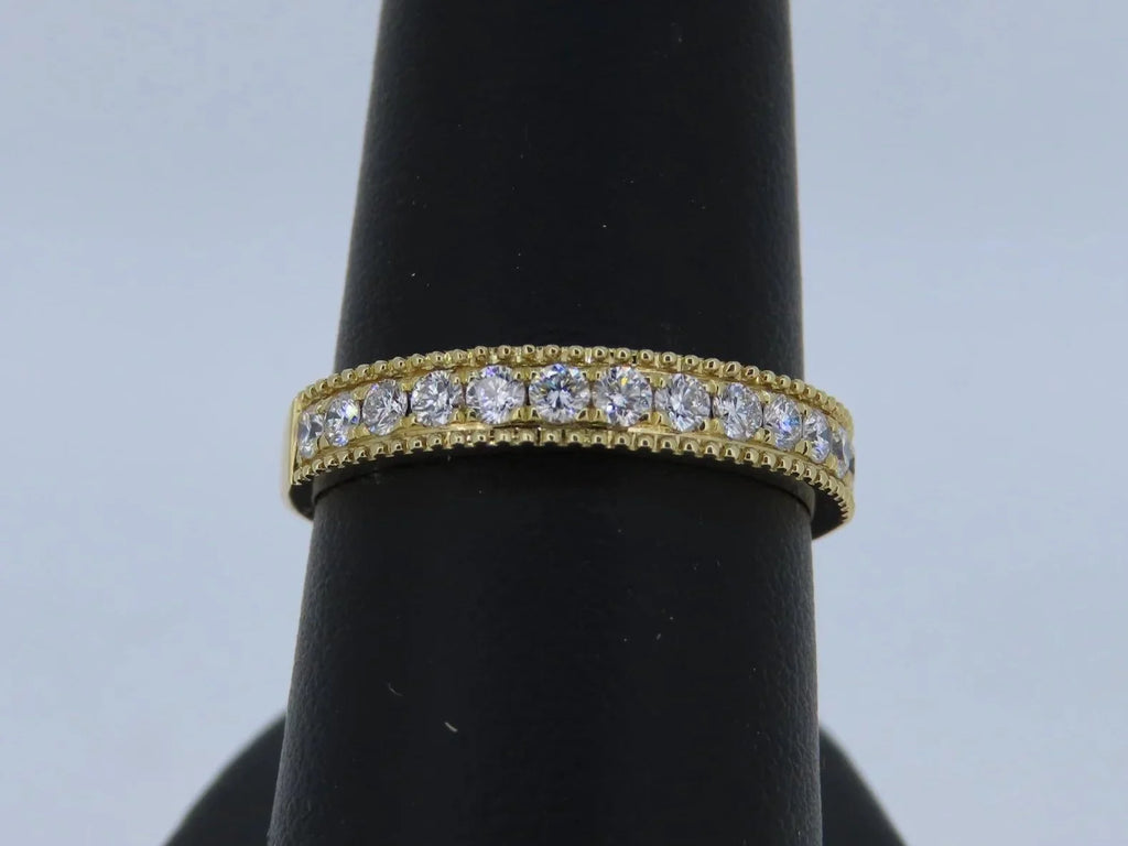 Beaded Edge Stackable Diamond Band | Greco Jewelers