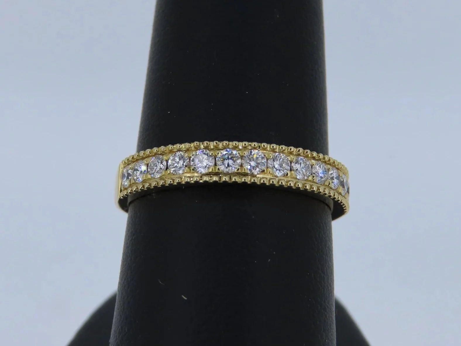 Beaded Edge Stackable Diamond Band | Greco Jewelers