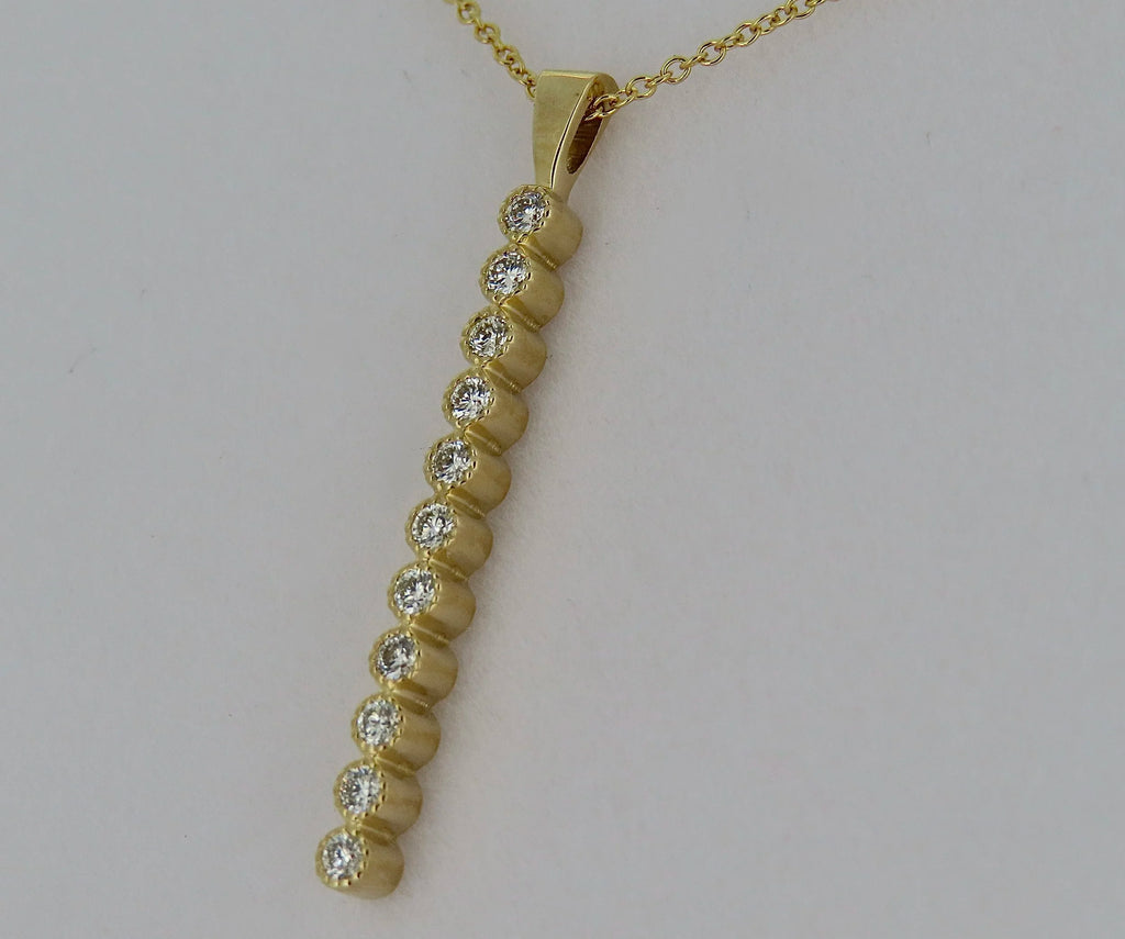 Diamond Bar Necklace | Greco Jewelers - alternate angle