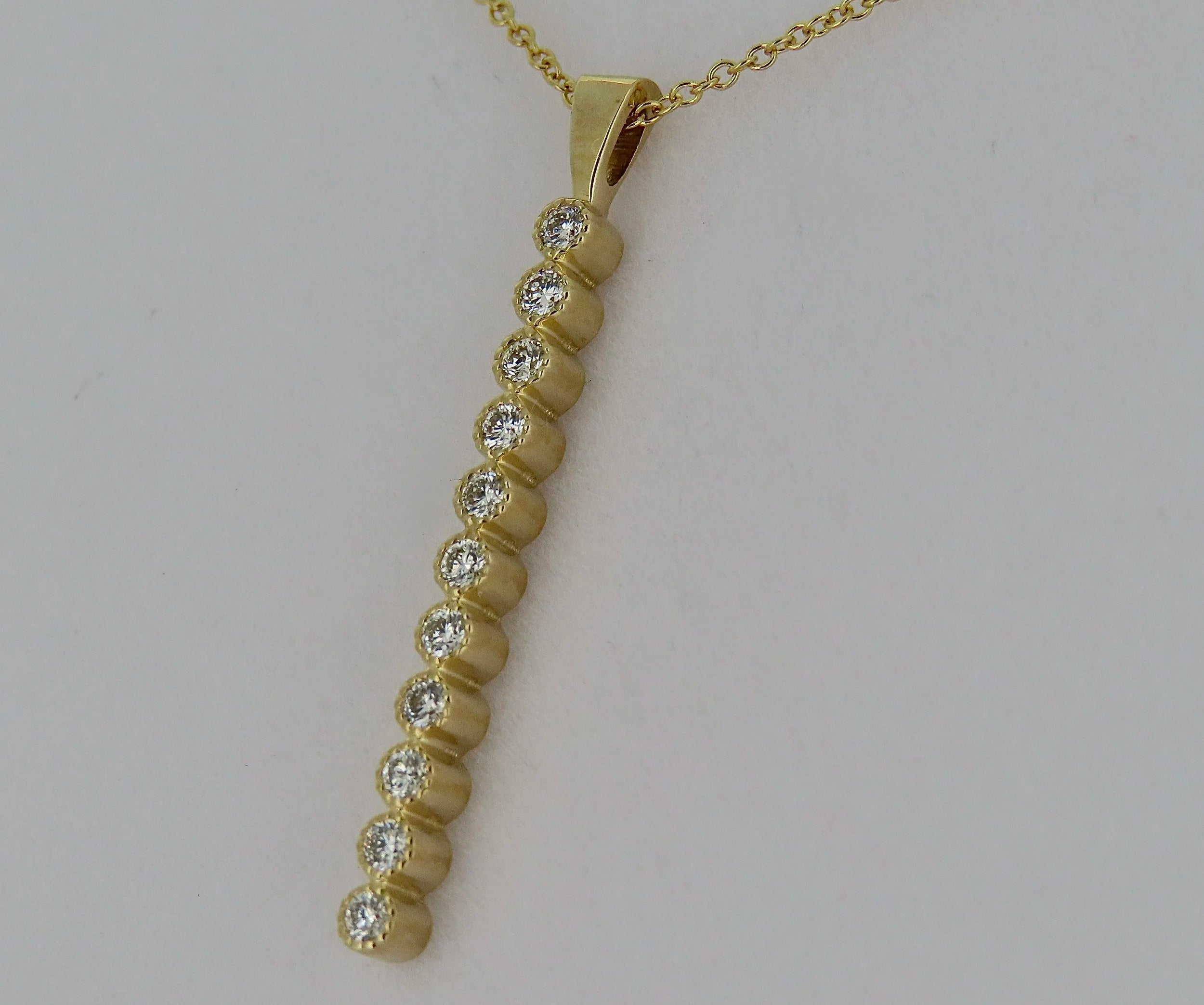 Diamond Bar Necklace | Greco Jewelers - alternate angle