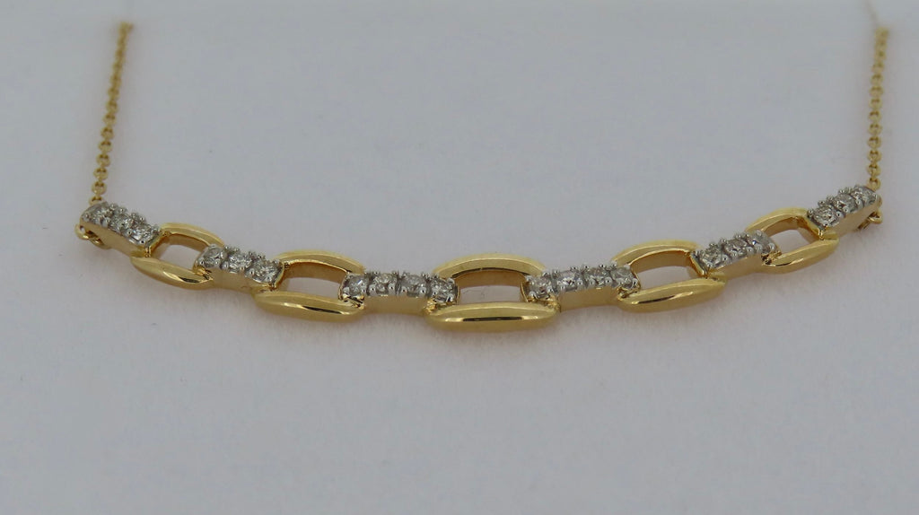 Diamond Link Necklace | Greco Jewelers - styled view