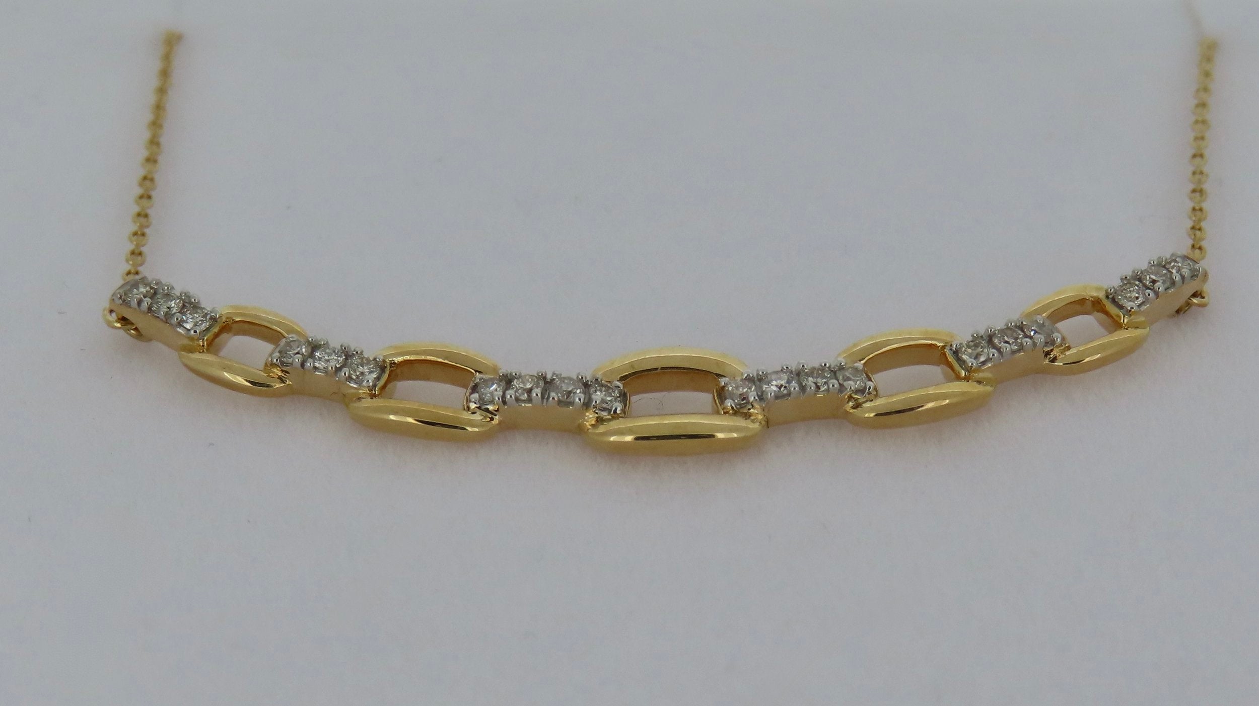 Diamond Link Necklace | Greco Jewelers - styled view